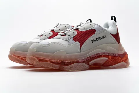 Balenciaga Triple S Clear Sole White/Red – photo 4