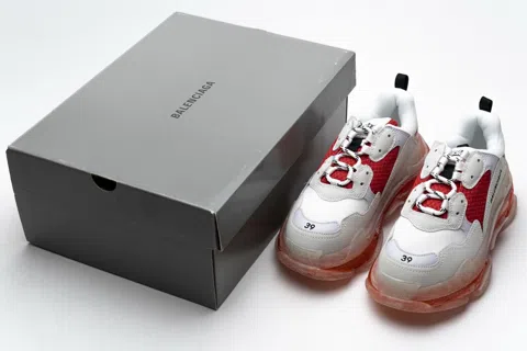 Balenciaga Triple S Clear Sole White/Red – photo 11