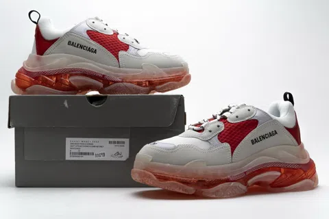 Balenciaga Triple S Clear Sole White/Red – photo 12
