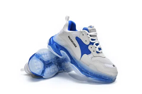 Balenciaga Triple S Clear Sole Grey/Royal Blue – photo 3