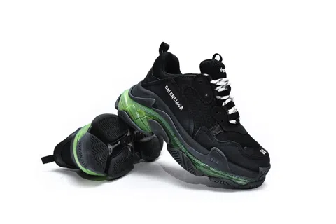 Balenciaga Triple S Clear Sole Black/Green – photo 3