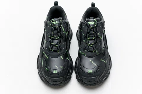 Balenciaga Triple S Black/Neon Green – photo 6