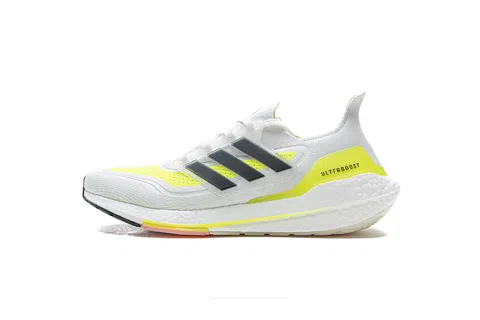 adidas Ultraboost 21 White/Grey/Neon Green