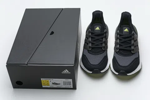 adidas Ultraboost 21 Black/Grey/Neon Green – photo 11