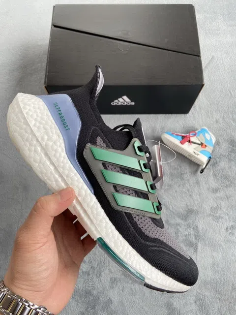 adidas Ultraboost 21 Black/Grey/Green – photo 8