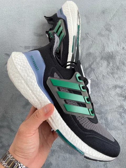 adidas Ultraboost 21 Black/Grey/Green – photo 4