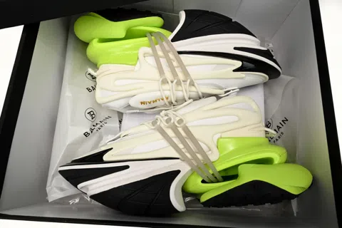 Balmain Sneakers Black/White/Green – photo 10