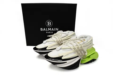 Balmain Sneakers Black/White/Green – photo 8