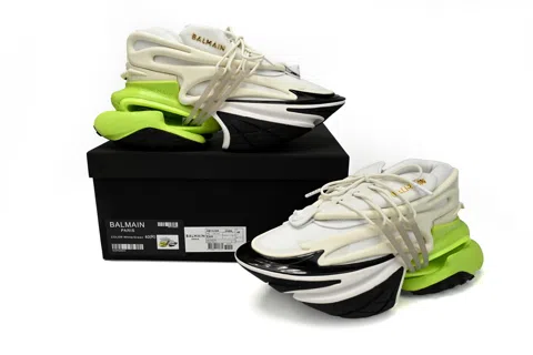 Balmain Sneakers Black/White/Green – photo 9