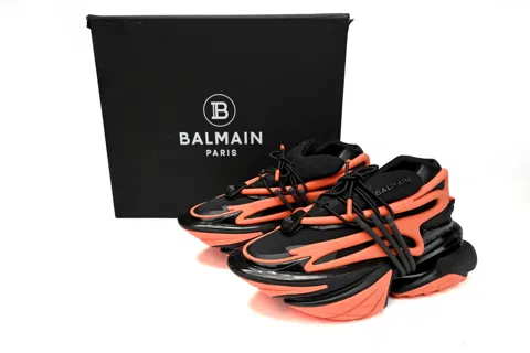 Balmain Sneakers Black/Orange – photo 8