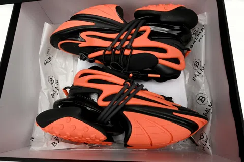 Balmain Sneakers Black/Orange – photo 10