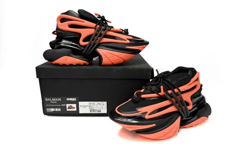 Balmain Sneakers Black/Orange – photo 9