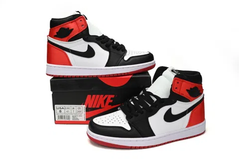 Air Jordan 1 High Satin Black Toe – photo 8