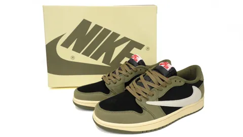 Travis Scott x Air Jordan 1 Low Black Olive – photo 8