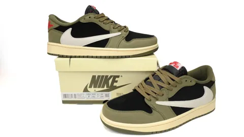 Travis Scott x Air Jordan 1 Low Black Olive – photo 9