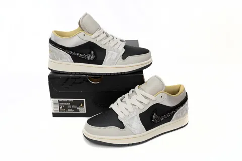 Air Jordan 1 Low Black/Grey Silk – photo 8