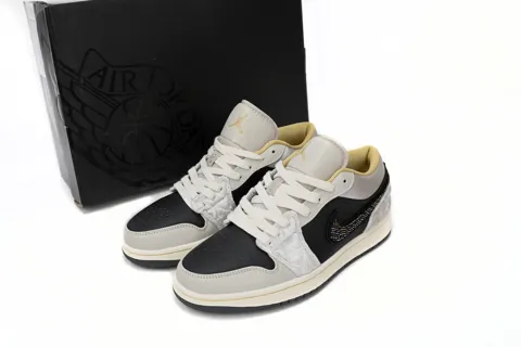 Air Jordan 1 Low Black/Grey Silk – photo 9