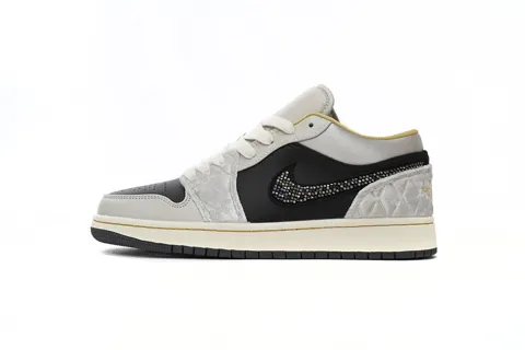 Air Jordan 1 Low Black/Grey Silk