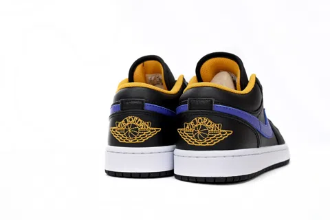 Air Jordan 1 Low Black/Purple/Yellow – photo 3