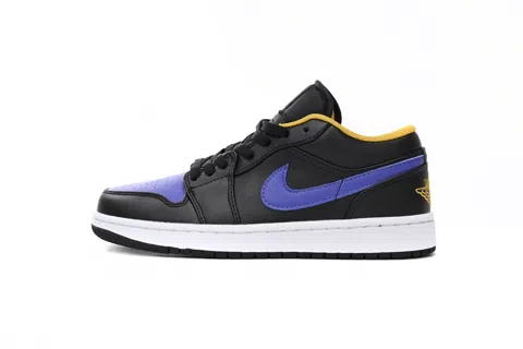 Air Jordan 1 Low Black/Purple/Yellow