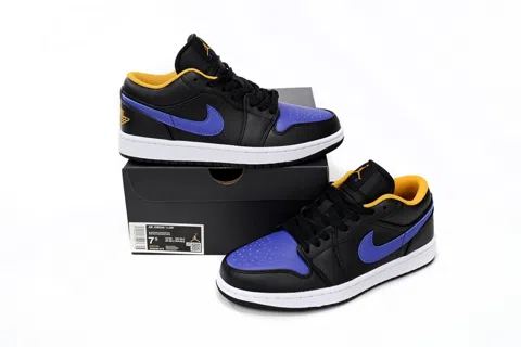 Air Jordan 1 Low Black/Purple/Yellow – photo 7