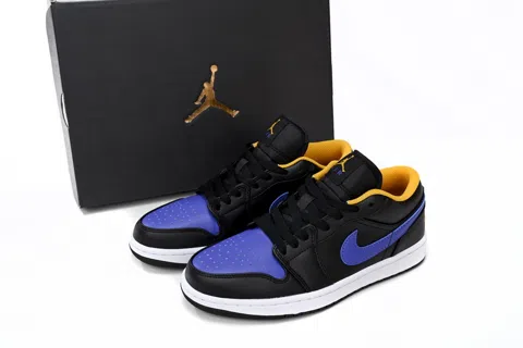 Air Jordan 1 Low Black/Purple/Yellow – photo 8