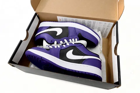 Air Jordan 1 Low Black/Purple – photo 11