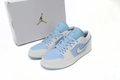Air Jordan 1 Low Light Blue/White – photo 10