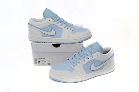 Air Jordan 1 Low Light Blue/White – photo 9