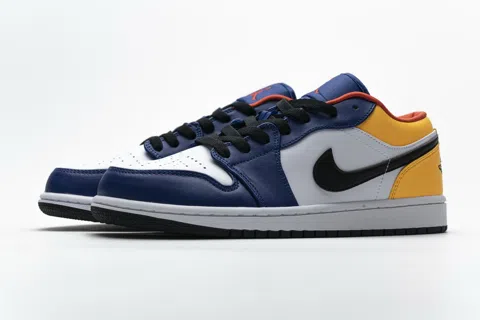Air Jordan 1 Low White/Blue/Yellow – photo 3