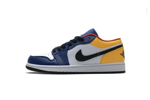 Air Jordan 1 Low White/Blue/Yellow