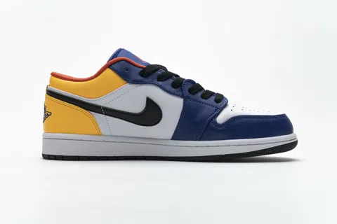 Air Jordan 1 Low White/Blue/Yellow – photo 4