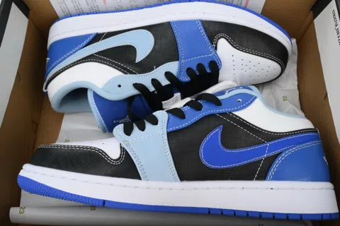 Air Jordan 1 Low White/Blue/Black – photo 8