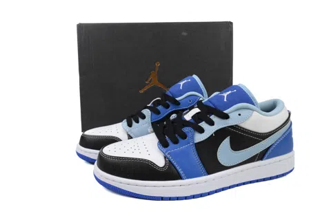 Air Jordan 1 Low White/Blue/Black – photo 6