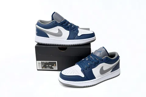 Air Jordan 1 Low White/Blue/Grey – photo 10