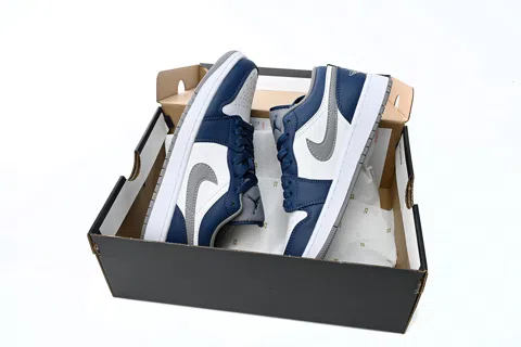 Air Jordan 1 Low White/Blue/Grey – photo 11