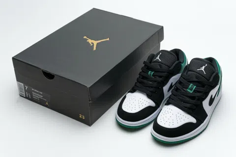 Air Jordan 1 Low Black/White/Green – photo 12