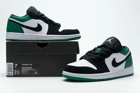 Air Jordan 1 Low Black/White/Green – photo 11