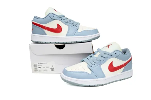 Air Jordan 1 Low Bleu/Rouge Dune – photo 7
