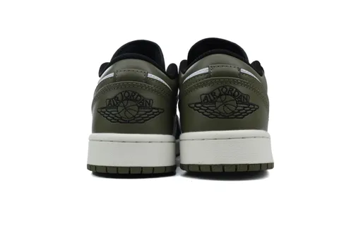 Air Jordan 1 Low Black Toe Medium Olive – photo 3