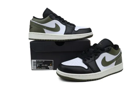Air Jordan 1 Low Black Toe Medium Olive – photo 7