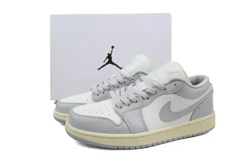 Air Jordan 1 Low Light Grey/Sail – photo 6