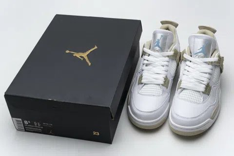 Air Jordan 4 White/Gold – photo 12