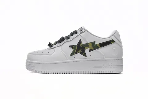 Bape Sta White/Green Camo