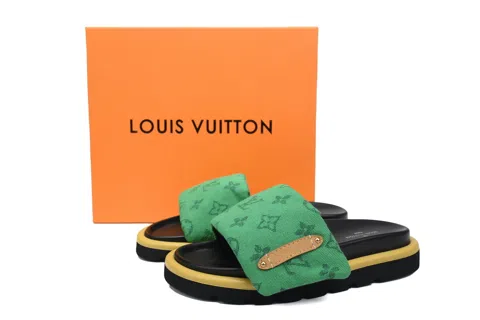 Louis Vuitton Pool Pillow Comfort Mule Green/Yellow Denim – photo 6