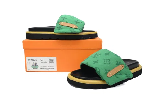 Louis Vuitton Pool Pillow Comfort Mule Green/Yellow Denim – photo 7
