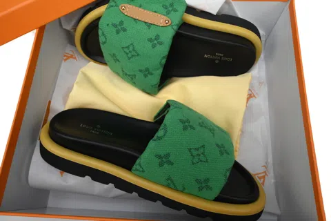 Louis Vuitton Pool Pillow Comfort Mule Green/Yellow Denim – photo 8