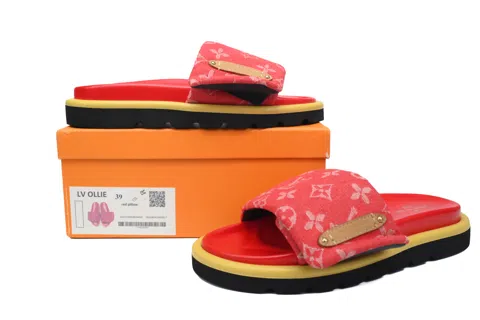 Louis Vuitton Pool Pillow Comfort Mule Red Denim – photo 7