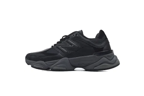 New Balance 9060 Triple Black Leather