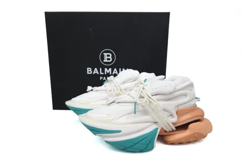 Balmain Sneakers White/Green/Orange – photo 6